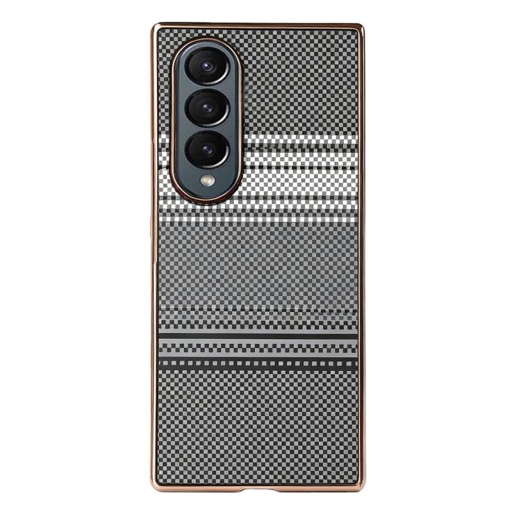 Rainbow Kevlar-Plaid Magnetic PC Integrated Film Phone Case, For Galaxy Z Fold8 Ultra 5G, For Galaxy Z Fold7 5G, For Galaxy Z Fold6 5G, For Galaxy Z Fold5, For Galaxy Z Fold4, For Galaxy Z Fold3 5G