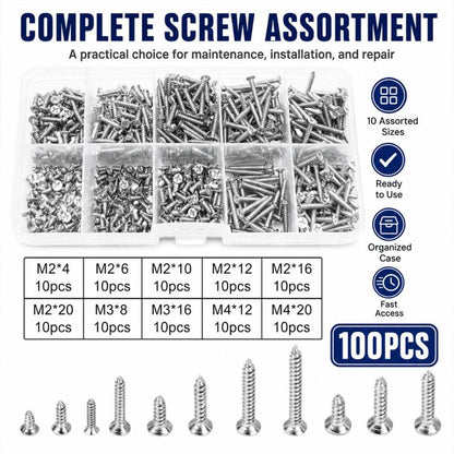 M4 Self-tapping Screw 100 PCS /  Set
