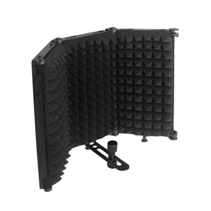 M3P Foldable Three-Panel Microphone Isolation Shield Windproof Screen with Phone Clip, M3P Isolation Shield+Phone Clip