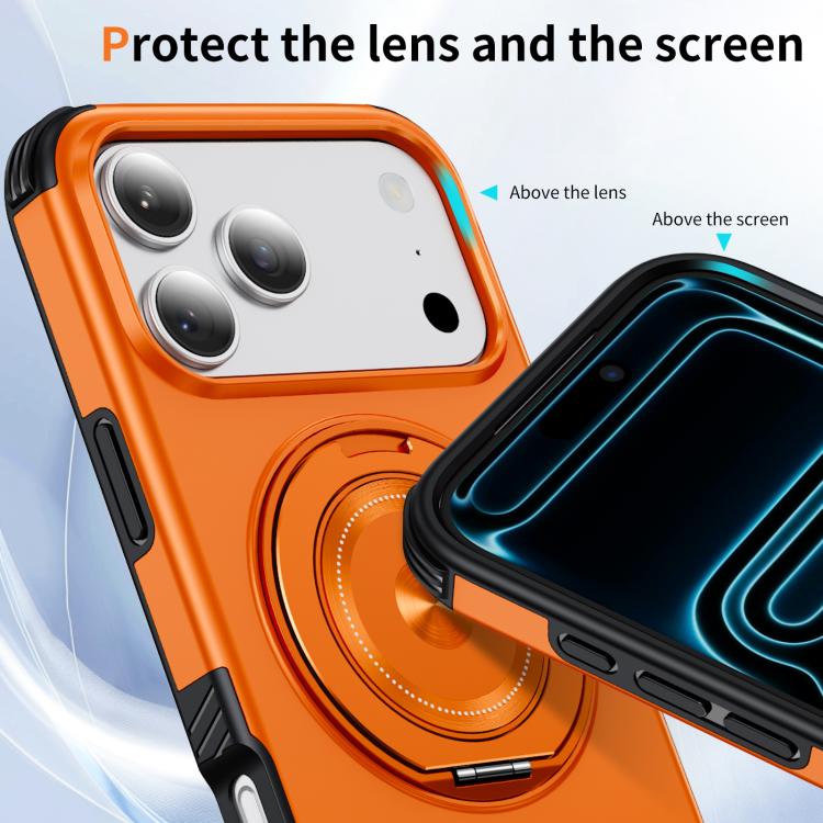 Magnetic 360 Rotating Holder Phone Case, For iPhone 18 Pro, For iPhone 18 Pro Max, For iPhone 17 Pro Max, For iPhone 17 Pro