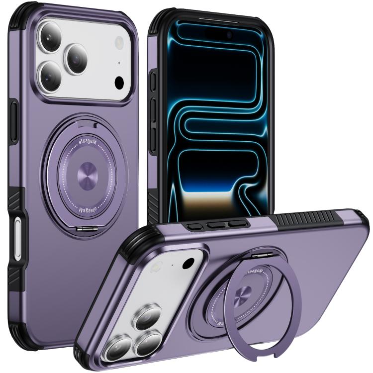 Magnetic 360 Rotating Holder Phone Case, For iPhone 18 Pro, For iPhone 18 Pro Max, For iPhone 17 Pro Max, For iPhone 17 Pro