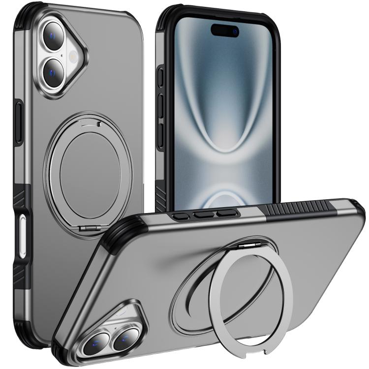 Magnetic 360 Rotating Holder Phone Case, For iPhone 18 Pro, For iPhone 18 Pro Max, For iPhone 17e / 16e, For iPhone 17 Pro Max, For iPhone 17 Pro, For iPhone 17, For iPhone 16 Pro Max, For iPhone 16 Pro, For iPhone 16 Plus