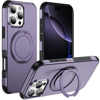 Magnetic 360 Rotating Holder Phone Case, For iPhone 18 Pro, For iPhone 18 Pro Max, For iPhone 17e / 16e, For iPhone 17 Pro Max, For iPhone 17 Pro, For iPhone 17, For iPhone 16 Pro Max, For iPhone 16 Pro, For iPhone 16 Plus