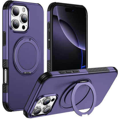 Magnetic 360 Rotating Holder Phone Case, For iPhone 18 Pro, For iPhone 18 Pro Max, For iPhone 17e / 16e, For iPhone 17 Pro Max, For iPhone 17 Pro, For iPhone 17, For iPhone 16 Pro Max, For iPhone 16 Pro, For iPhone 16 Plus