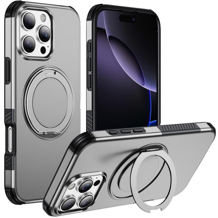 Magnetic 360 Rotating Holder Phone Case, For iPhone 18 Pro, For iPhone 18 Pro Max, For iPhone 17e / 16e, For iPhone 17 Pro Max, For iPhone 17 Pro, For iPhone 17, For iPhone 16 Pro Max, For iPhone 16 Pro, For iPhone 16 Plus