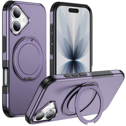 Magnetic 360 Rotating Holder Phone Case, For iPhone 18 Pro, For iPhone 18 Pro Max, For iPhone 17e / 16e, For iPhone 17 Pro Max, For iPhone 17 Pro, For iPhone 17, For iPhone 16 Pro Max, For iPhone 16 Pro, For iPhone 16 Plus