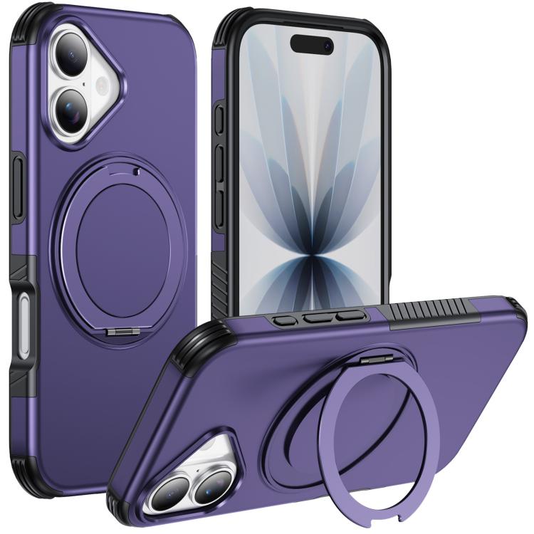 Magnetic 360 Rotating Holder Phone Case, For iPhone 18 Pro, For iPhone 18 Pro Max, For iPhone 17e / 16e, For iPhone 17 Pro Max, For iPhone 17 Pro, For iPhone 17, For iPhone 16 Pro Max, For iPhone 16 Pro, For iPhone 16 Plus