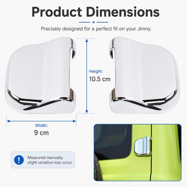 Door Hinges Protective Cover for JIMNY JB64 / JB74, Hinges Protective Cover (Silver), Hinges Protective Cover (Carbon Fiber Texture)