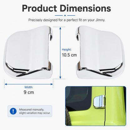 Door Hinges Protective Cover for JIMNY JB64 / JB74, Hinges Protective Cover (Silver), Hinges Protective Cover (Carbon Fiber Texture)
