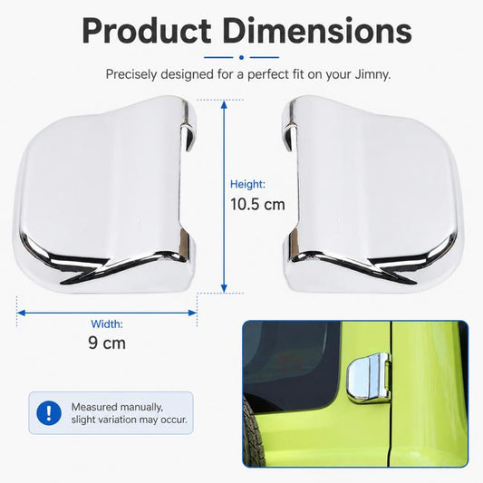 Door Hinges Protective Cover for JIMNY JB64 / JB74, Hinges Protective Cover (Silver), Hinges Protective Cover (Carbon Fiber Texture)