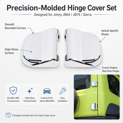 Door Hinges Protective Cover for JIMNY JB64 / JB74, Hinges Protective Cover (Silver), Hinges Protective Cover (Carbon Fiber Texture)