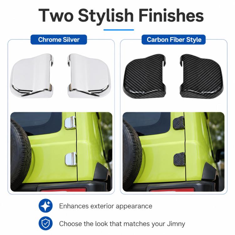 Door Hinges Protective Cover for JIMNY JB64 / JB74, Hinges Protective Cover (Silver), Hinges Protective Cover (Carbon Fiber Texture)