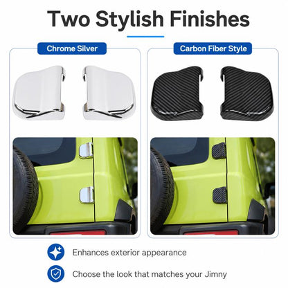 Door Hinges Protective Cover for JIMNY JB64 / JB74, Hinges Protective Cover (Silver), Hinges Protective Cover (Carbon Fiber Texture)