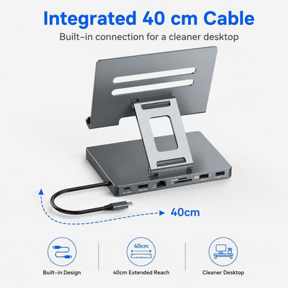 Blueendless ST706 7 in 1 4K 30Hz Multifunctional Docking Station Tablet Holder, ST706