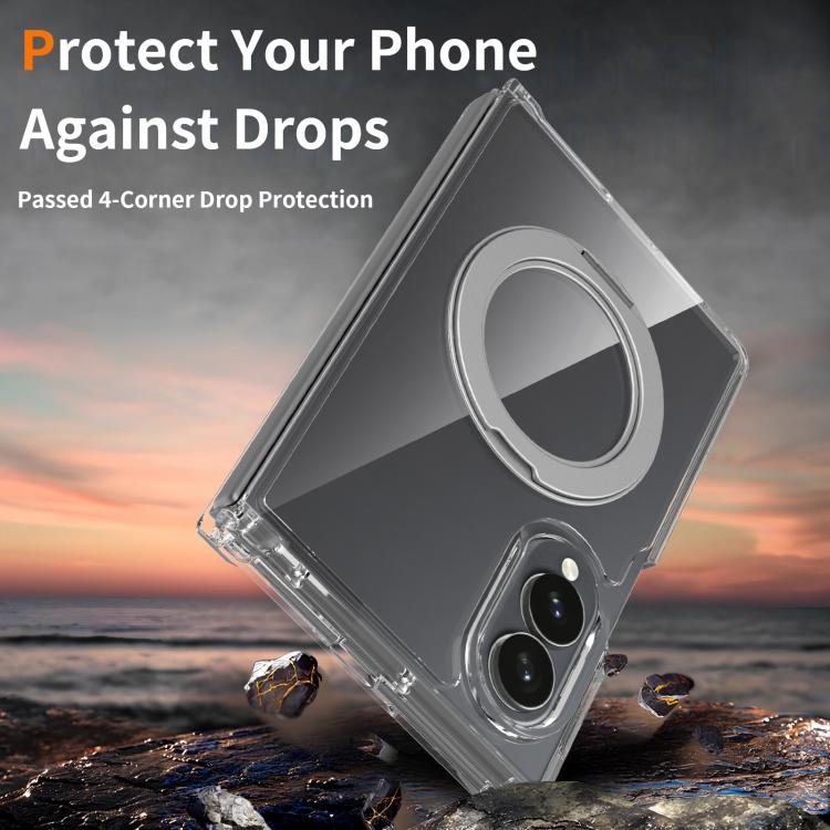 Scratch-proof Transparent Rotating Holder Magnetic Phone Case, For Galaxy Z Fold8 5G, For Galaxy Z Fold8 Ultra 5G, For Galaxy Z Flip8 5G