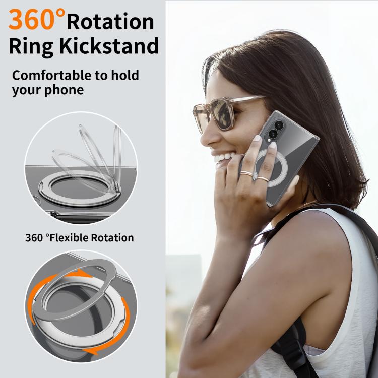 Scratch-proof Transparent Rotating Holder Magnetic Phone Case, For Galaxy Z Fold8 5G, For Galaxy Z Fold8 Ultra 5G, For Galaxy Z Flip8 5G