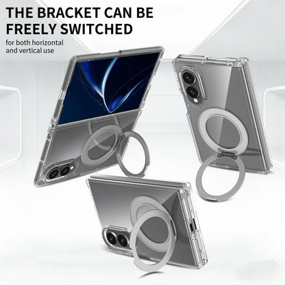 Scratch-proof Transparent Rotating Holder Magnetic Phone Case, For Galaxy Z Fold8 5G, For Galaxy Z Fold8 Ultra 5G, For Galaxy Z Flip8 5G