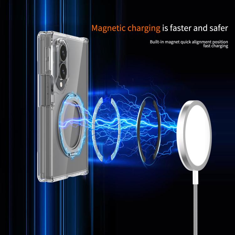 Scratch-proof Transparent Rotating Holder Magnetic Phone Case, For Galaxy Z Fold8 5G, For Galaxy Z Fold8 Ultra 5G, For Galaxy Z Flip8 5G