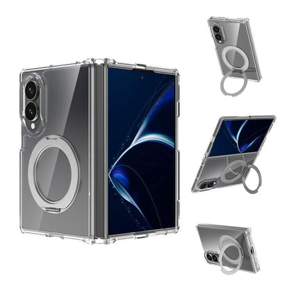 Scratch-proof Transparent Rotating Holder Magnetic Phone Case, For Galaxy Z Fold8 5G, For Galaxy Z Fold8 Ultra 5G, For Galaxy Z Flip8 5G