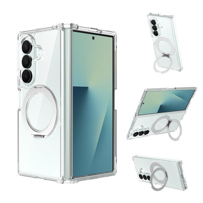 Scratch-proof Transparent Rotating Holder Magnetic Phone Case, For Galaxy Z Fold8 5G, For Galaxy Z Fold8 Ultra 5G, For Galaxy Z Flip8 5G