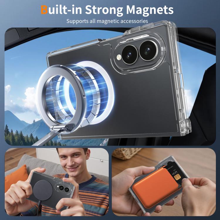 Scratch-proof Transparent Magnetic Phone Case, For Galaxy Z Fold8 5G