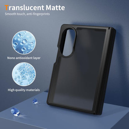 Skin Feel Contrast Color TPU Hybrid PC Phone Case with Hinge Cover, For Galaxy Z Fold8 5G, For Galaxy Z Fold8 Ultra 5G, For Galaxy Z Flip8 5G