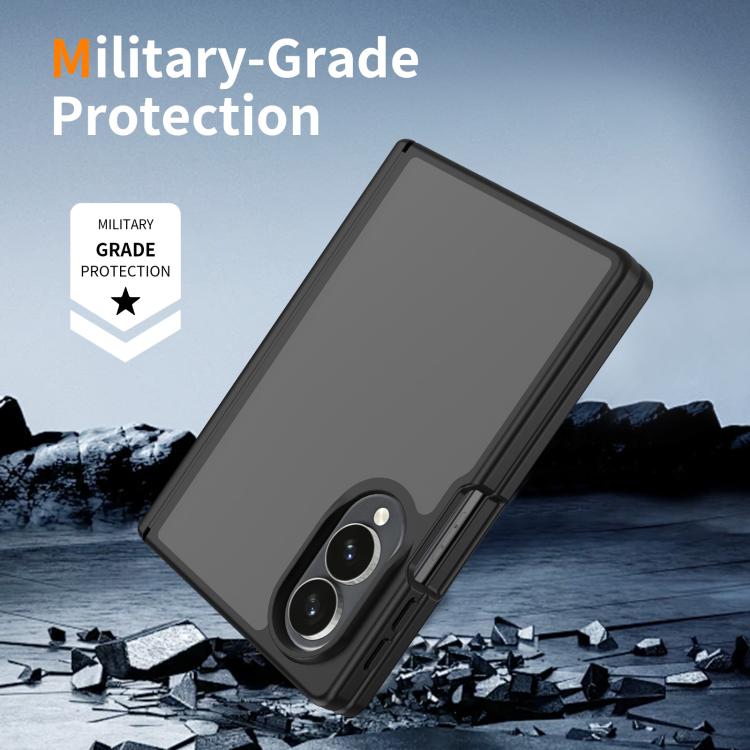 Skin Feel Contrast Color TPU Hybrid PC Phone Case with Hinge Cover, For Galaxy Z Fold8 5G, For Galaxy Z Fold8 Ultra 5G, For Galaxy Z Flip8 5G