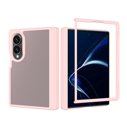 Skin Feel Contrast Color TPU Hybrid PC Phone Case with Hinge Cover, For Galaxy Z Fold8 5G, For Galaxy Z Fold8 Ultra 5G, For Galaxy Z Flip8 5G
