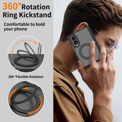 Skin Feel Rotating Holder Magnetic Phone Case with Hinge Cover, For Galaxy Z Fold8 5G, For Galaxy Z Fold8 Ultra 5G, For Galaxy Z Flip8 5G