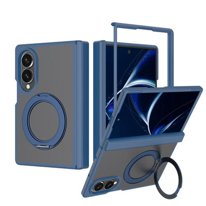 Skin Feel Rotating Holder Magnetic Phone Case with Hinge Cover, For Galaxy Z Fold8 5G, For Galaxy Z Fold8 Ultra 5G, For Galaxy Z Flip8 5G