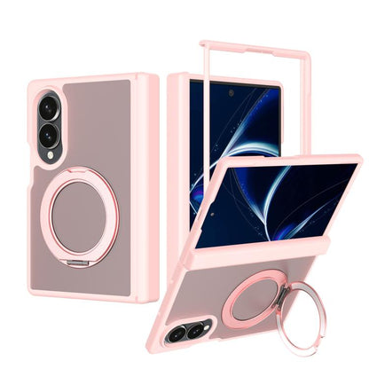 Skin Feel Rotating Holder Magnetic Phone Case with Hinge Cover, For Galaxy Z Fold8 5G, For Galaxy Z Fold8 Ultra 5G, For Galaxy Z Flip8 5G