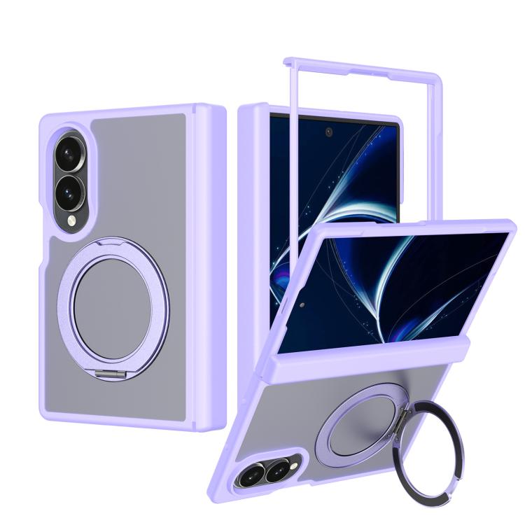 Skin Feel Rotating Holder Magnetic Phone Case with Hinge Cover, For Galaxy Z Fold8 5G, For Galaxy Z Fold8 Ultra 5G, For Galaxy Z Flip8 5G