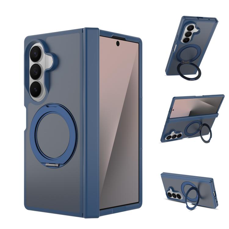 Skin Feel Rotating Holder Magnetic Phone Case with Hinge Cover, For Galaxy Z Fold8 5G, For Galaxy Z Fold8 Ultra 5G, For Galaxy Z Flip8 5G
