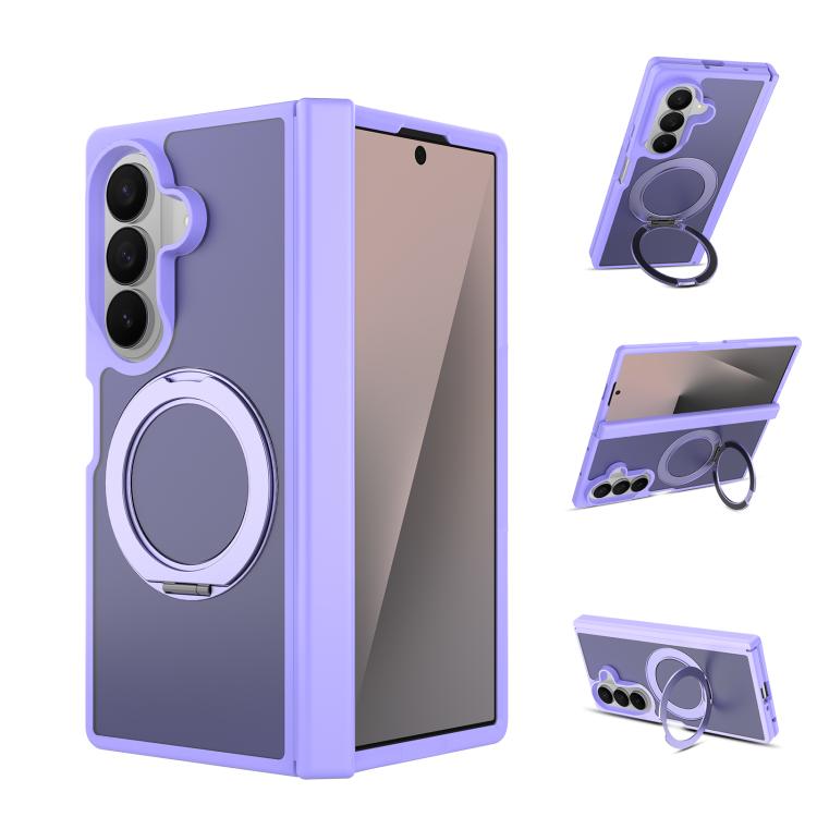 Skin Feel Rotating Holder Magnetic Phone Case with Hinge Cover, For Galaxy Z Fold8 5G, For Galaxy Z Fold8 Ultra 5G, For Galaxy Z Flip8 5G