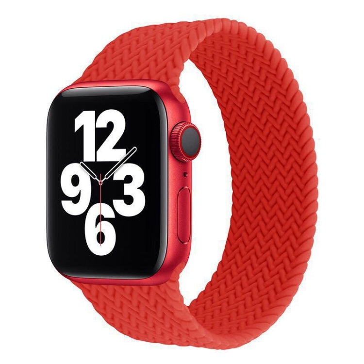 Single-turn Woven Pattern Silicone Watchband For Apple Watch Series 6 & SE & 5 & 4 40mm / 3 & 2 & 1 38mm, S, M, L