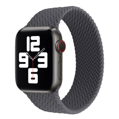 Single-turn Woven Pattern Silicone Watchband For Apple Watch Series 6 & SE & 5 & 4 40mm / 3 & 2 & 1 38mm, S, M, L