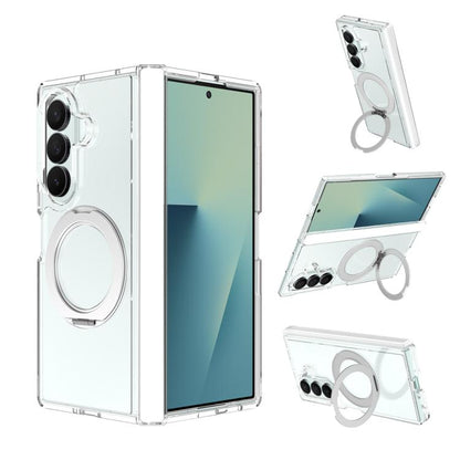 Scratch-proof Transparent Rotating Holder Magnetic Phone Case with Hinge Cover, For Galaxy Z Fold8 5G, For Galaxy Z Fold8 Ultra 5G, For Galaxy Z Flip8 5G