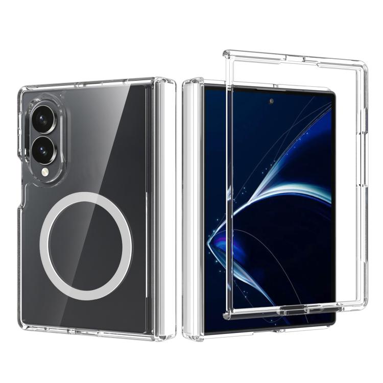 Scratch-proof Transparent Magnetic Phone Case with Hinge Cover, For Galaxy Z Fold8 5G, For Galaxy Z Fold8 Ultra 5G, For Galaxy Z Flip8 5G