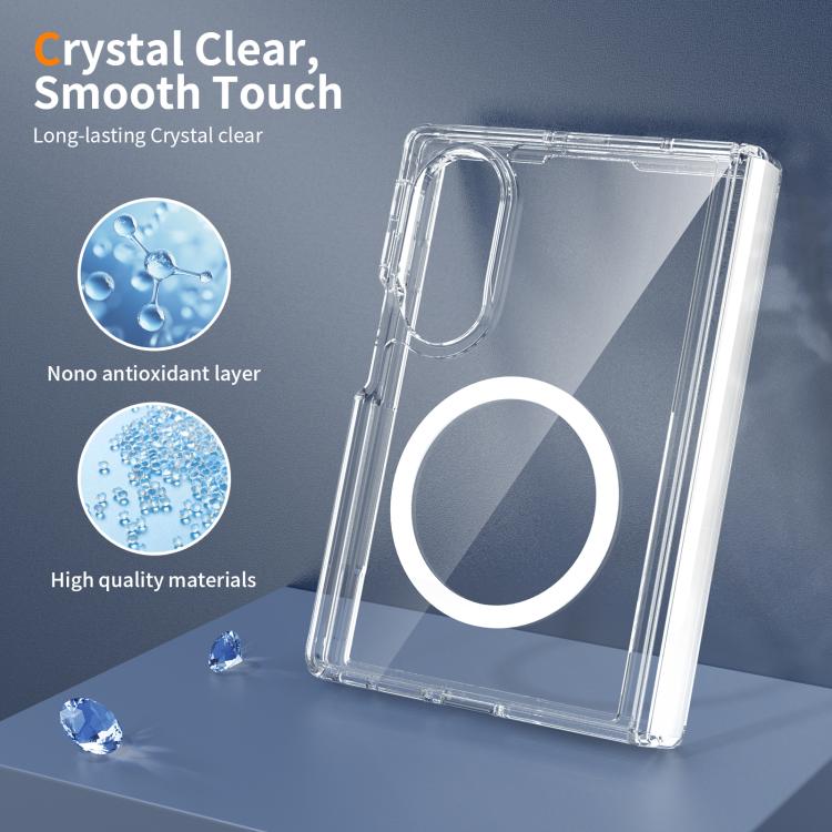 Scratch-proof Transparent Magnetic Phone Case with Hinge Cover, For Galaxy Z Fold8 5G, For Galaxy Z Fold8 Ultra 5G, For Galaxy Z Flip8 5G