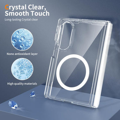 Scratch-proof Transparent Magnetic Phone Case with Hinge Cover, For Galaxy Z Fold8 5G, For Galaxy Z Fold8 Ultra 5G, For Galaxy Z Flip8 5G