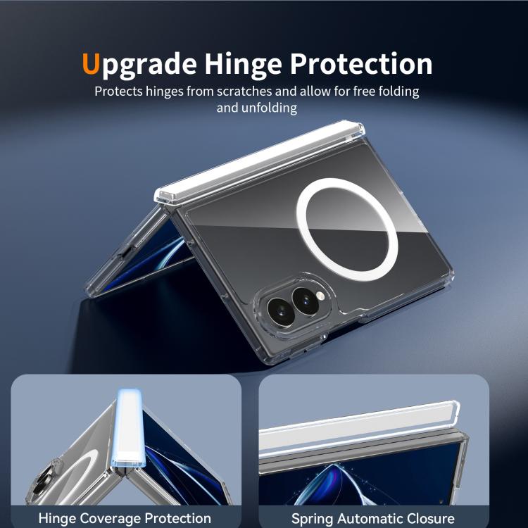 Scratch-proof Transparent Magnetic Phone Case with Hinge Cover, For Galaxy Z Fold8 5G, For Galaxy Z Fold8 Ultra 5G, For Galaxy Z Flip8 5G