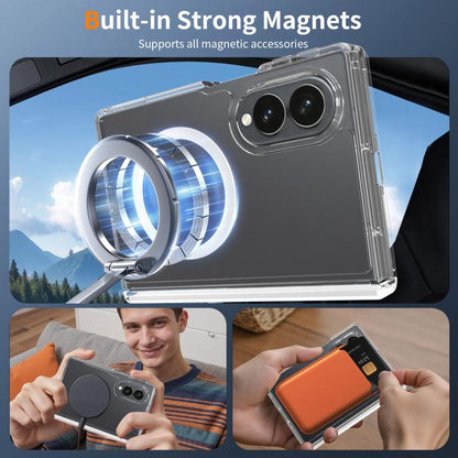 Scratch-proof Transparent Magnetic Phone Case with Hinge Cover, For Galaxy Z Fold8 5G, For Galaxy Z Fold8 Ultra 5G, For Galaxy Z Flip8 5G