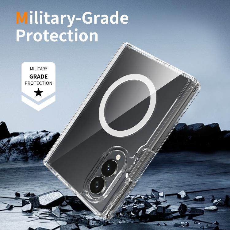 Scratch-proof Transparent Magnetic Phone Case with Hinge Cover, For Galaxy Z Fold8 5G, For Galaxy Z Fold8 Ultra 5G, For Galaxy Z Flip8 5G