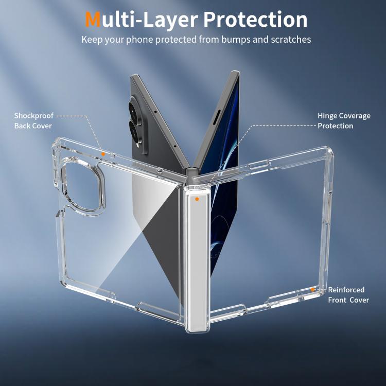 Acrylic Scratch-proof Transparent Phone Case with Hinge Cover, For Galaxy Z Fold8 5G, For Galaxy Z Fold8 Ultra 5G, For Galaxy Z Flip8 5G