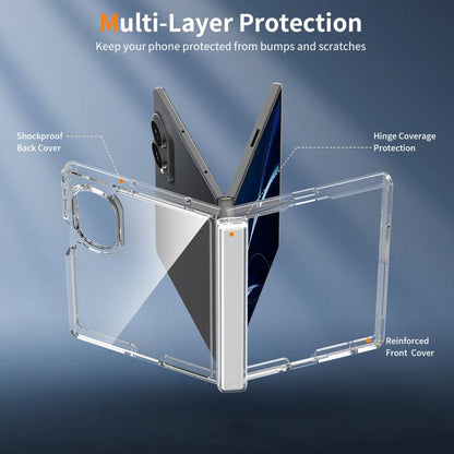 Acrylic Scratch-proof Transparent Phone Case with Hinge Cover, For Galaxy Z Fold8 5G, For Galaxy Z Fold8 Ultra 5G, For Galaxy Z Flip8 5G