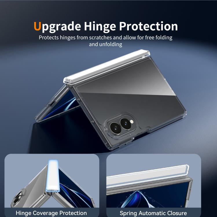 Acrylic Scratch-proof Transparent Phone Case with Hinge Cover, For Galaxy Z Fold8 5G, For Galaxy Z Fold8 Ultra 5G, For Galaxy Z Flip8 5G