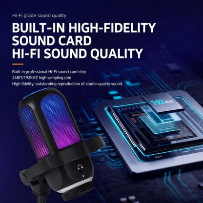 APK001 AI Noise Reduction USB Condenser Desktop Microphone