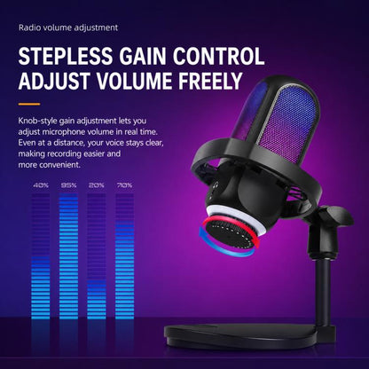 APK001 AI Noise Reduction USB Condenser Desktop Microphone