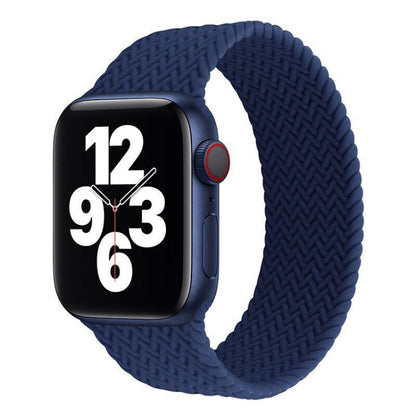 Single-turn Woven Pattern Silicone Watchband For Apple Watch Series 6 & SE & 5 & 4 44mm / 3 & 2 & 1 42mm, S, M, L