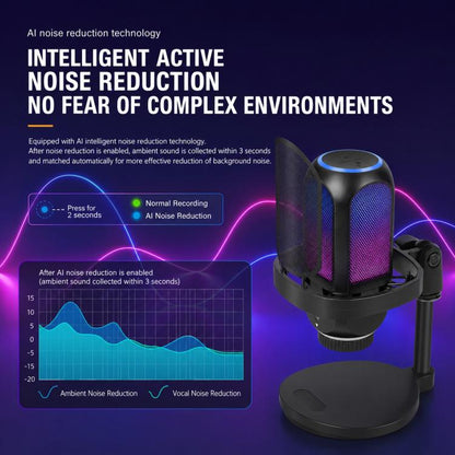 APK001 AI Noise Reduction USB Condenser Cantilever Microphone